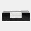 Resin Box Black and White 12in