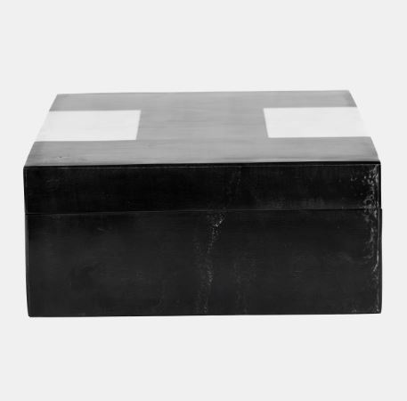 Resin Box Black and White 12in