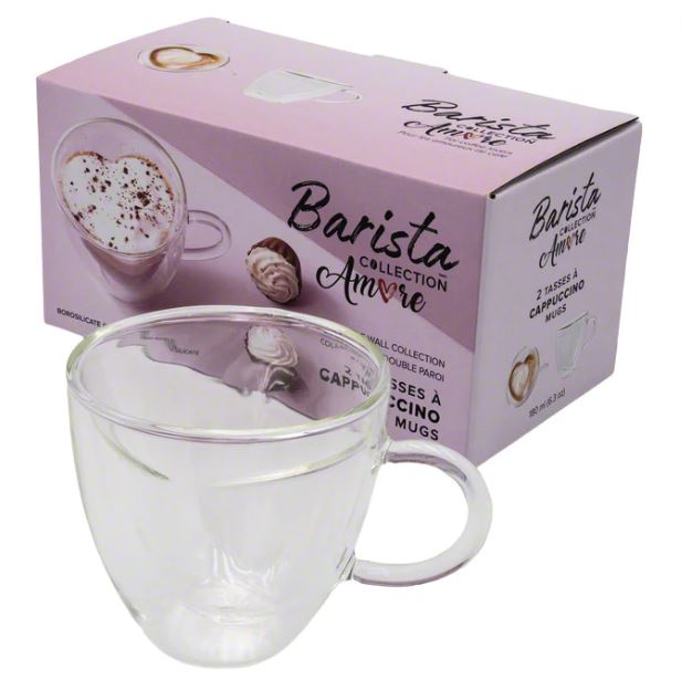 Amore Cappuccino Mugs 10oz. Set of 2
