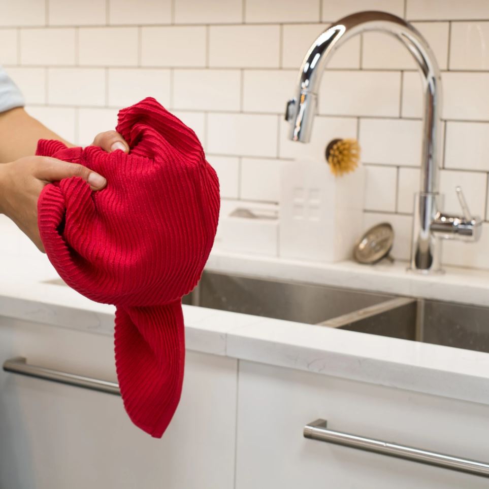 Ripple Kitchen Towel Red