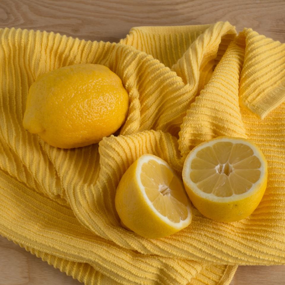 Ripple Kitchen Towel Lemon