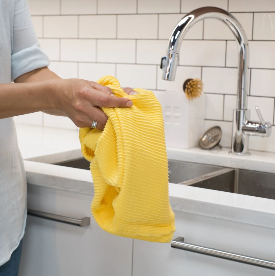 Ripple Kitchen Towel Lemon