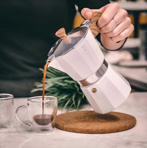 Grosche Stovetop Espresso Coffe Maker Milano White 6 Cup