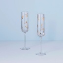 Lenox Opal Innocence Flourish Champagne Toasting Flute Set 2 pc