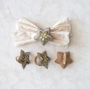 Embroidery Wool Felt Star Napkin Ring Set of 4