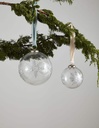 Silver Snow Ornament 4in