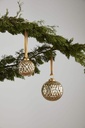 Diamon Etched Globe Ornament 4in