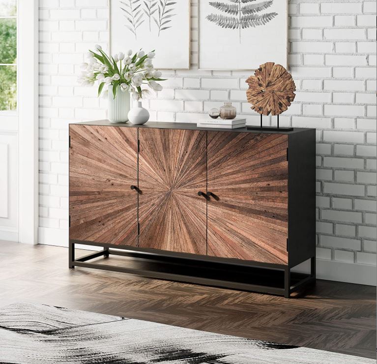Astral Plains Natural 3 Door Accent Cabinet
