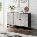 Astral Plains Grey Wash 3 Door Accent Cabinet