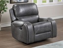 Keily Manual Swivel Recliner Chair Grey