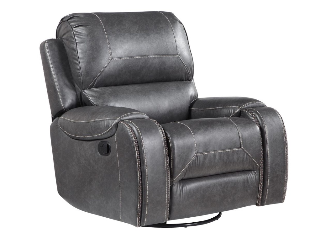 Keily Manual Swivel Recliner Chair Grey