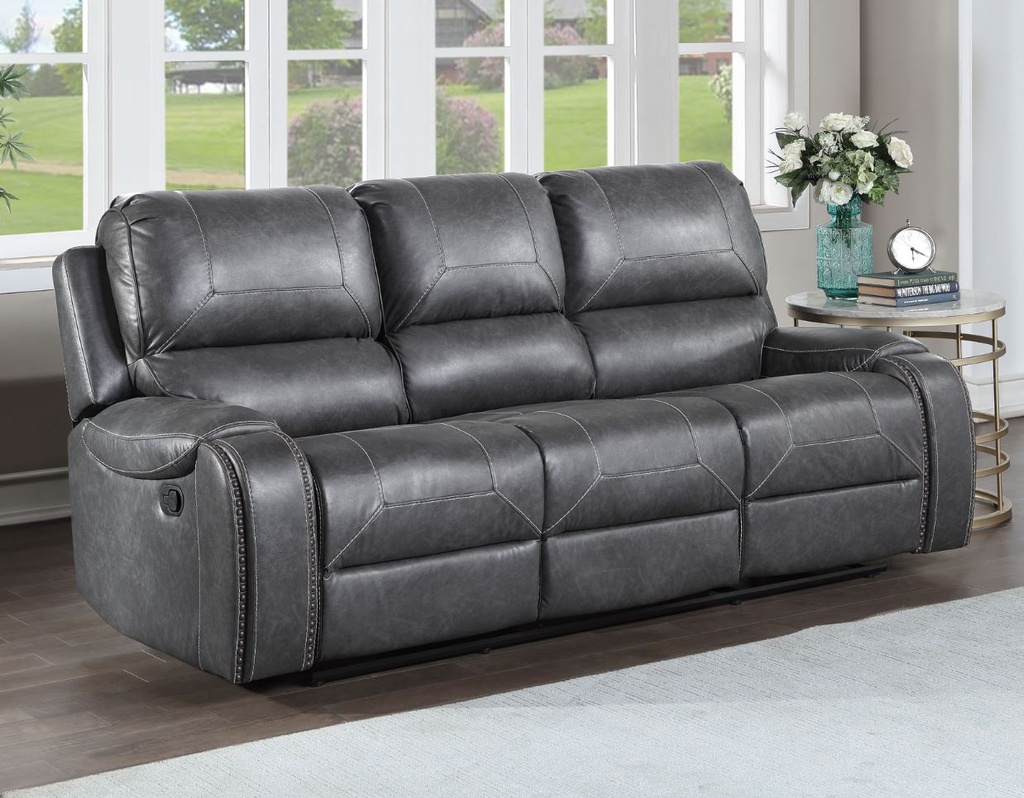 Keily Manual Motion Recliner Sofa Grey