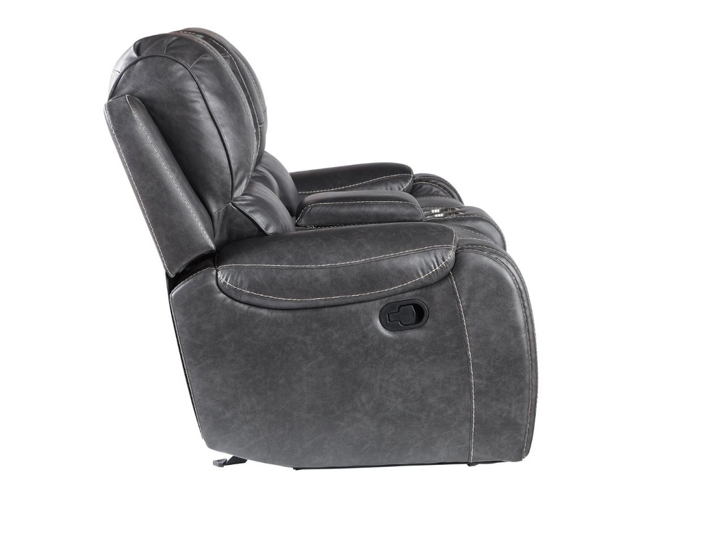 Keily Manual Motion Recliner Loveseat Grey