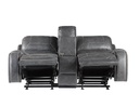 Keily Manual Motion Recliner Loveseat Grey