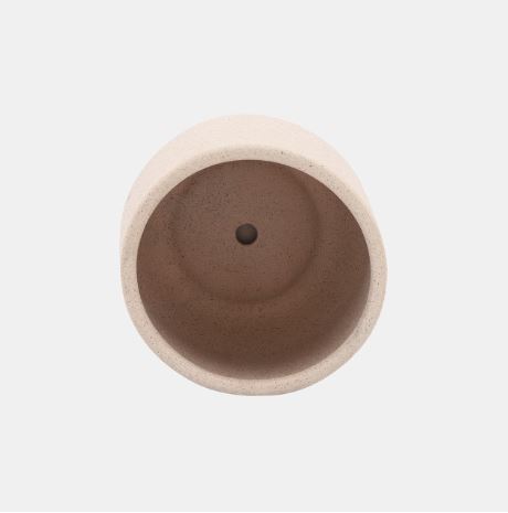 Ceramic Planter with Saucer Tan 10in