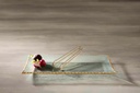 Glass With Gold Platter Set