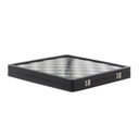 Black Aluminum Chess Game Set w/ Storage 15x16in