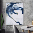 Blue/Grey Abstract Canvas 32WX48H