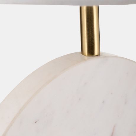 Round Marble Table Lamp 25in
