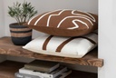 Brown Striped Pillow 17in