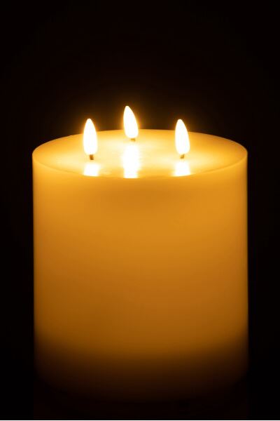 3 Flame Led Candle 5x7in