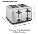 Hamilton Beach Brushed Stainless Steel 4-slice Toaster