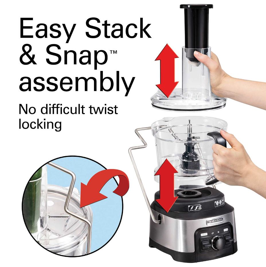 Hamilton Beach® Pro Spiralizing Stack & Snap™ Food Processor