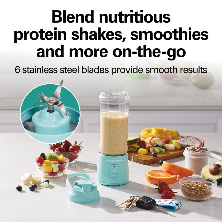 Hamilton Beach® Cordless Portable Blender Aqua