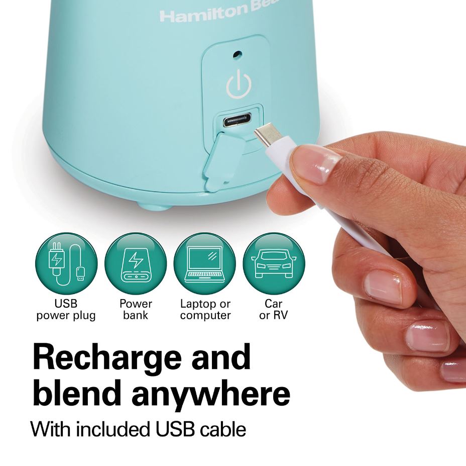 Hamilton Beach® Cordless Portable Blender Aqua
