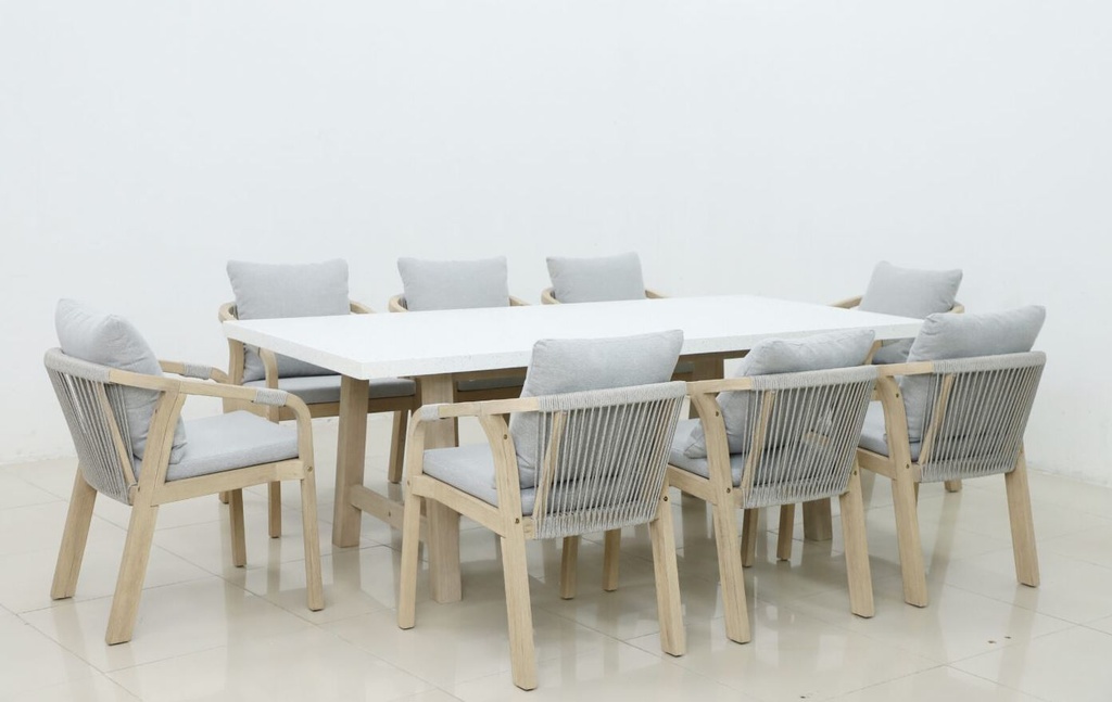 Bali Dining Table with Stone Top