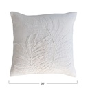 Botanical Embroidered Pillow 20in