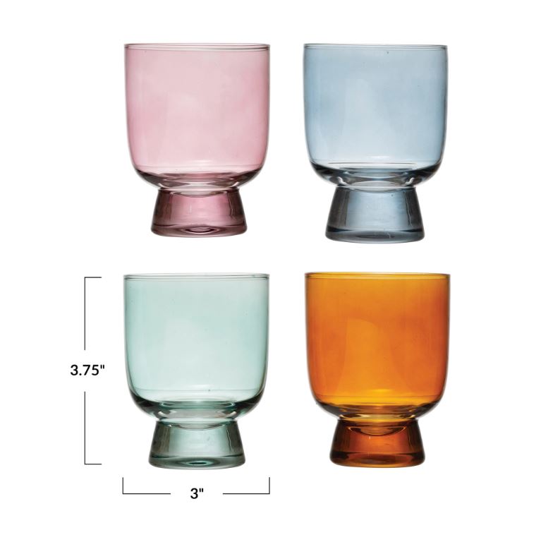 Drinking Glass, 4 Colors 6 oz.