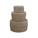Hand-Woven Baskets with Lids SM
