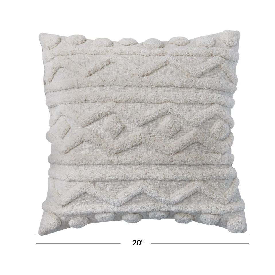 Tufted Zig Zag Pillow 20in