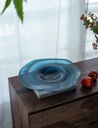 Blue Glass Plate 17.5in