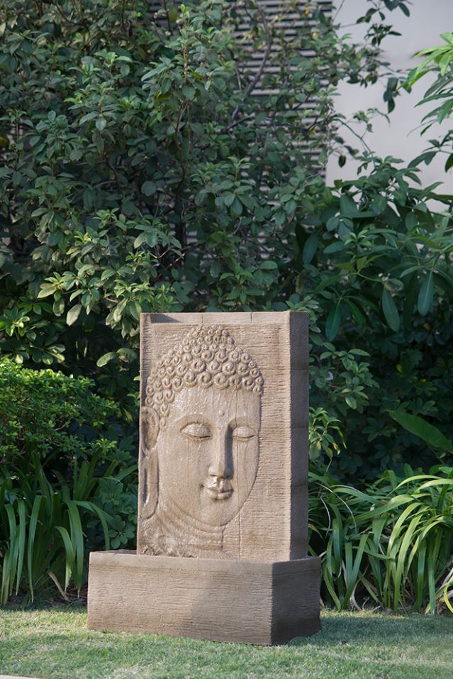 Buddha Sandstone Fountain 39in