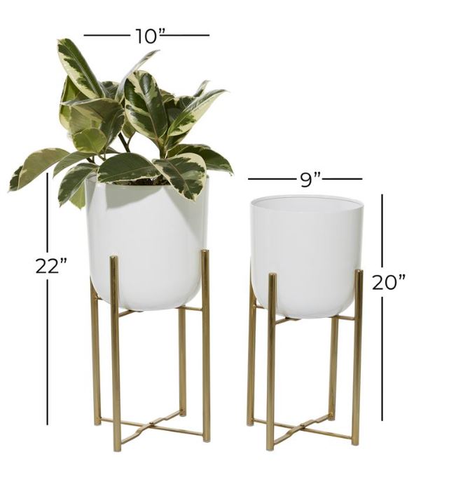 Metal Dome Planter w/ Removable Stand 22IN