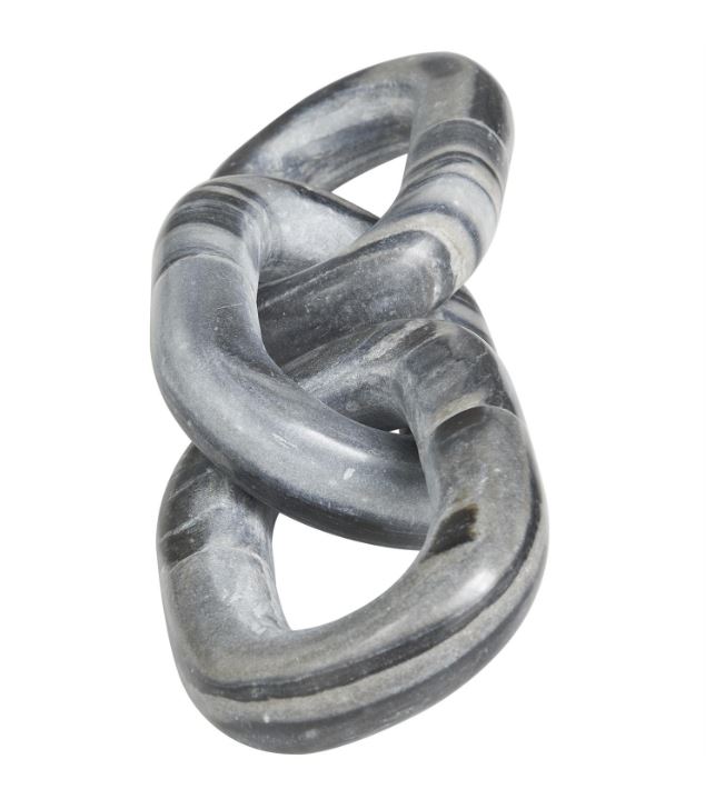 Grey Marble Chain Link Sculpture