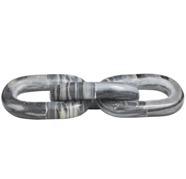 Grey Marble Chain Link Sculpture