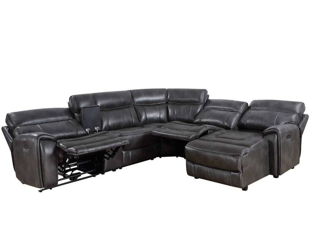 Provo 6-Piece Dual-Power Chaise Sectional