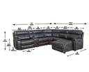 Provo 6-Piece Dual-Power Chaise Sectional