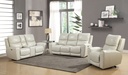 Laurel Dual-Power Leather Recliner, Ivory