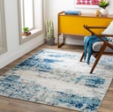 Chester Aqua Abstract Rug 5x7