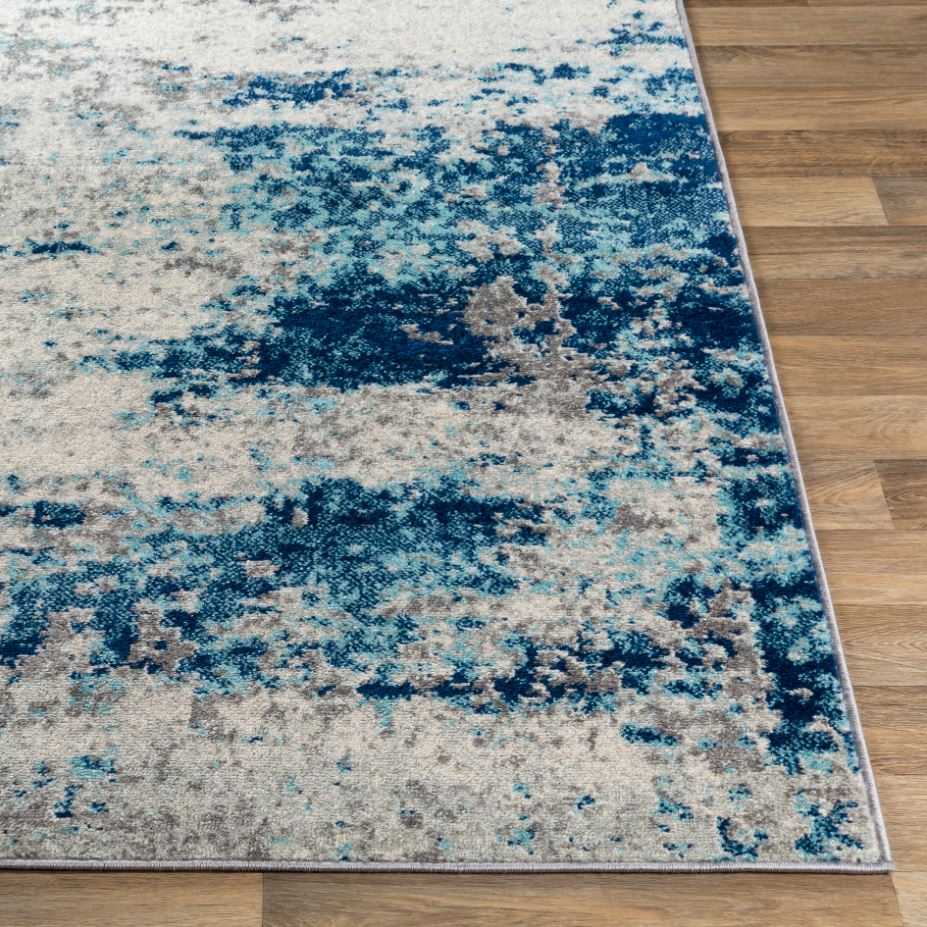 Chester Aqua Abstract Rug 5x7