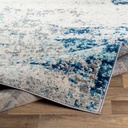 Chester Aqua Abstract Rug 5x7