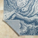 Ravello Blue Swirl Indoor Outdoor Rug 5x7