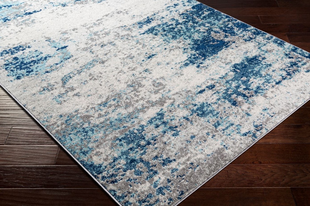 Chester Aqua Abstract Rug 6x9