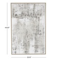 Abstract Textured Grey Framed Canvas 33x49in
