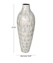 Ivory & Blue Mother of Pearl Vase 28in