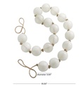 Glass Bead Garland White 91in